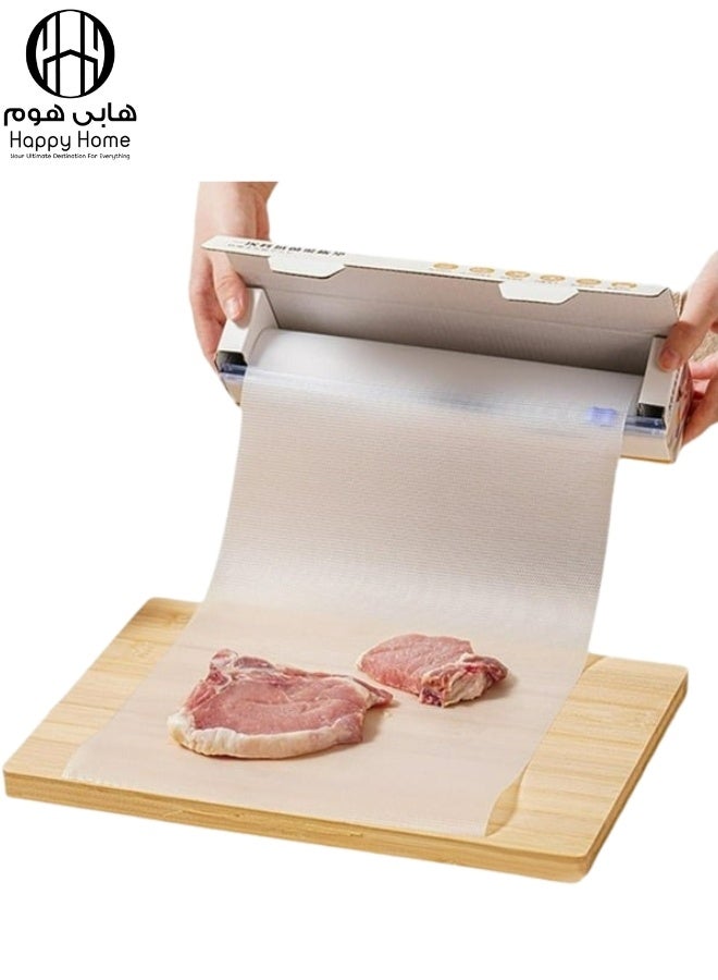 Happy Home Large Disposable Plastic Cutting Board 24 × 300 cm – Food-Safe, Waterproof, and Oil-Resistant Roll with Dual Sliding Cutter for Kitchen, Outdoor Camping, BBQ, Travel, RV, and Picnic, Flexible and Easy to Use - Image 1